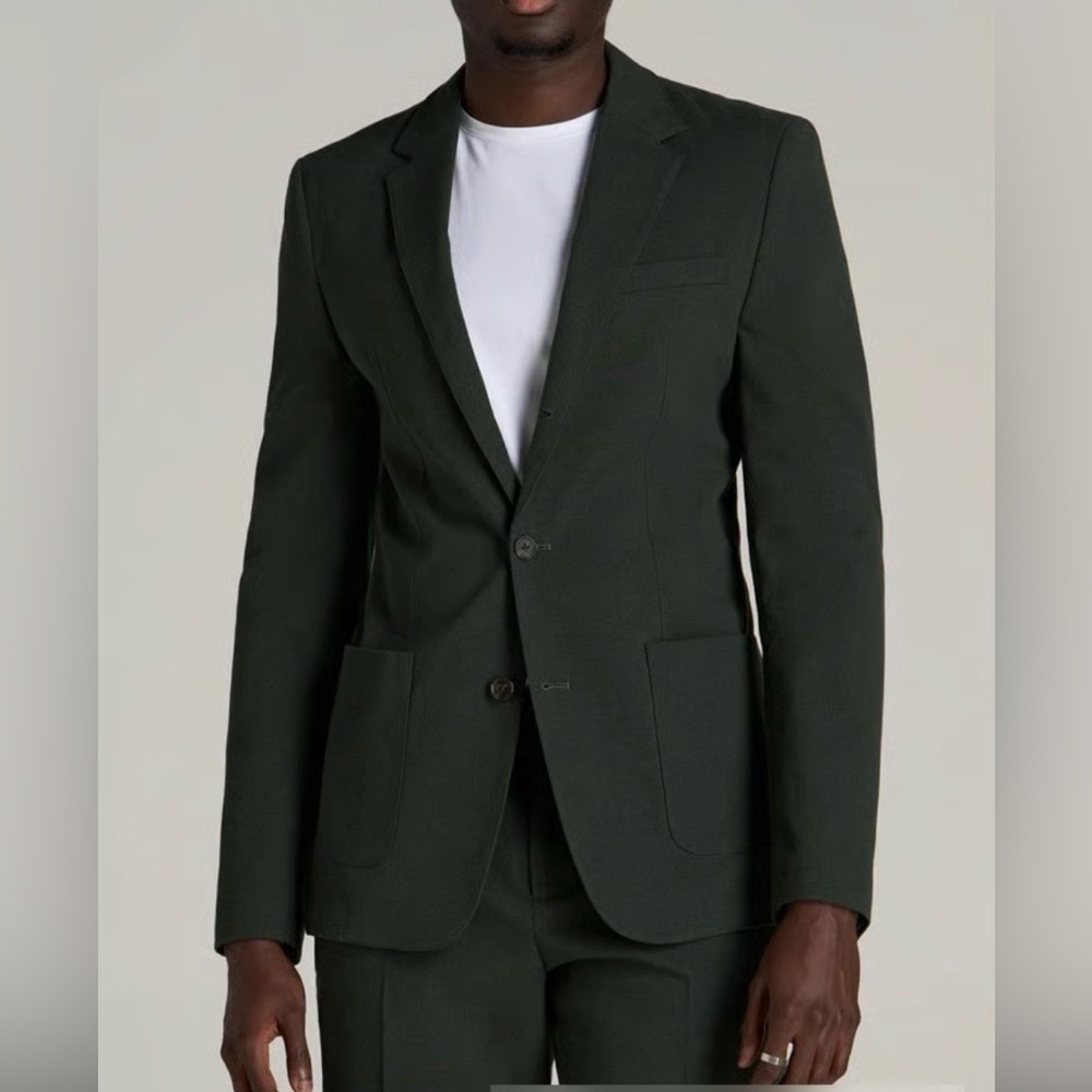 Men’s Textured Cotton Suit | $315 Retail | Tall Sizing - Picture 2 of 9
